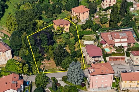 vista aerea - airuno - villa via vittorio veneto - venduta