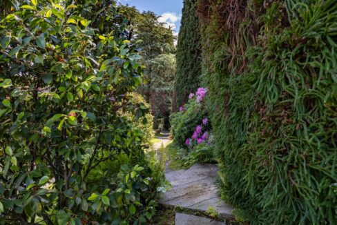 passaggio tra alberi e piante - oggiono - villa in vendita - meriggi