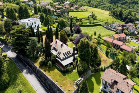 villa vista dal drone verso sud - oggiono - villa in vendita - meriggi