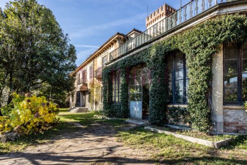 facciata principale e limonaia - villa epoca erba - vendita - meriggi