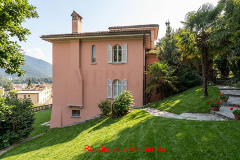 render facciata nord - asso villa da vendere - meriggi
